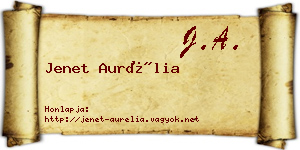 Jenet Aurélia névjegykártya