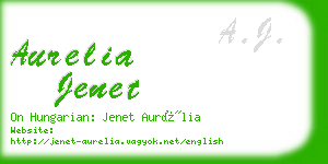 aurelia jenet business card